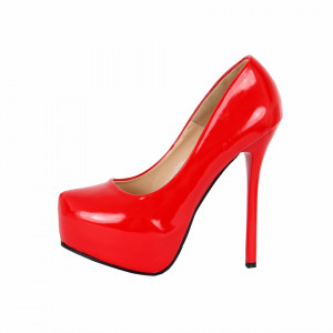 Pantofi cu toc cod OLG1 Roși - Pantofi cu toc și platformă foarte înalte pentru dame care vă pot completa o ținută fresh în acest sezon. Incalțî-te cu această pereche de pantofi la modă și asorteaz-o cu pantalonii sau fusta preferată pentru a creea o ținută deosebită. - Deppo.ro