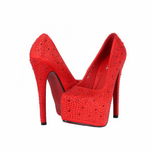 Pantofi cu toc cod RZ39 Roși - Pantofi cu toc și platformă foarte înalte pentru dame care vă pot completa o ținută fresh în acest sezon. Incalțî-te cu această pereche de pantofi la modă și asorteaz-o cu pantalonii sau fusta preferată pentru a creea o ținută deosebită. - Deppo.ro