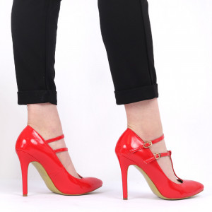 Pantofi cu toc pentru dame cod V402 Roşii - Pantofi cu toc pentru dame din piele ecologică
Închidere prin baretă
Conferă lejeritate și eleganță - Deppo.ro
