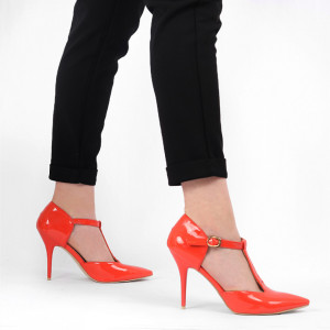 Pantofi cu toc pentru dame cod ZR212 Orange - Pantofi cu toc pentru dame din piele ecologică lăcuită
Conferă lejeritate și eleganță - Deppo.ro