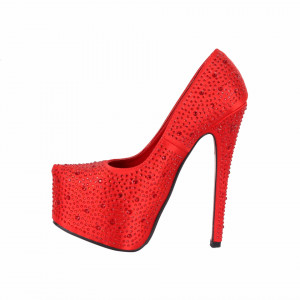 Pantofi cu toc cod RZ39 Roși - Pantofi cu toc și platformă foarte înalte pentru dame care vă pot completa o ținută fresh în acest sezon. Incalțî-te cu această pereche de pantofi la modă și asorteaz-o cu pantalonii sau fusta preferată pentru a creea o ținută deosebită. - Deppo.ro