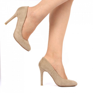 Pantofi cu toc pentru dame cod TGLGW Beige - Pantofi cu toc pentru dame din piele ecologică întoarsă
Conferă lejeritate și eleganță - Deppo.ro