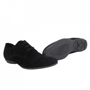 Pantofi din piele naturală pentru bărbați cod 7112 Negru - Pantofi pentru bărbați, foarte comozi. - Deppo.ro
