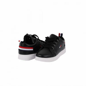 Pantofi sport Zoey Negri - Pantofi sport negrii din material textil cu talpă albă si un calapod comod - Deppo.ro