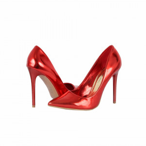 Pantofi cu toc cod 9827319 Roși - Pantofi roşii cu vârf ascuţit şi toc subţire din piele ecologică, foarte confortabili cu un calapod comod - Deppo.ro