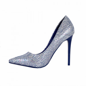 Pantofi cu toc cod 982732 Navy - Pantofi roşii cu vârf ascuţit şi toc subţire din piele ecologică, foarte confortabili cu un calapod comod - Deppo.ro