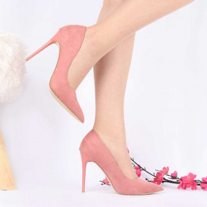 Pantofi cu toc cod BF102601F Roz - Pantofi cu toc ascuțit din piele ecologică întoarsă cu un design unic, fii in pas cu moda si străluceste la urmatoarea petrecere. - Deppo.ro