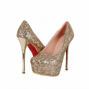 Pantofi cu toc cod OLG1D02 Auri - Pantofi cu toc și platformă foarte înalte pentru dame care vă pot completa o ținută fresh în acest sezon. Incalțî-te cu această pereche de pantofi la modă și asorteaz-o cu pantalonii sau fusta preferată pentru a creea o ținută deosebită. - Deppo.ro