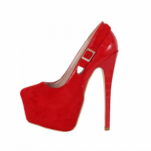 Pantofi cu toc cod YC806717 Roși - Pantofi cu toc și platformă foarte înalte pentru dame care vă pot completa o ținută fresh în acest sezon. Incalțî-te cu această pereche de pantofi la modă și asorteaz-o cu pantalonii sau fusta preferată pentru a creea o ținută deosebită. - Deppo.ro