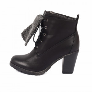 Botine cod 1X852 Negre - Botine din piele ecologică cu toc înalt - Deppo.ro