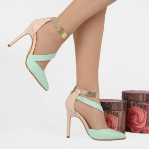 Pantofi cu toc cod 17858 Verzi - Pantofi cu toc din piele ecologică cu baretă și închidere prin fermoar
Fii în pas cu moda şi străluceşte la următoarea petrecere. - Deppo.ro