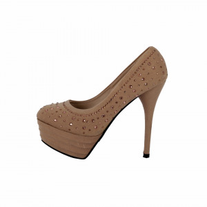 Pantofi cu toc cod 550610 Apricot - Pantofi cu toc și platformă foarte înalte pentru dame care vă pot completa o ținută fresh în acest sezon. Incalțî-te cu această pereche de pantofi la modă și asorteaz-o cu pantalonii sau fusta preferată pentru a creea o ținută deosebită. - Deppo.ro