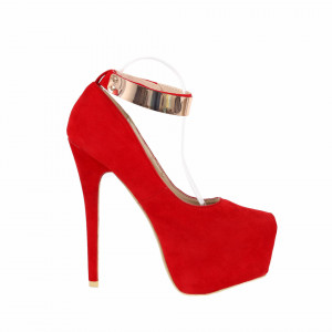 Pantofi cu toc cod 842 Roși - Pantofi cu toc și platformă foarte înalte pentru dame care vă pot completa o ținută fresh în acest sezon. Incalțî-te cu această pereche de pantofi la modă și asorteaz-o cu pantalonii sau fusta preferată pentru a creea o ținută deosebită. - Deppo.ro