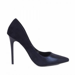 Pantofi cu toc cod 982735 Navy - Pantofi cu vârf ascuţit şi toc subţire din piele ecologică, foarte confortabili cu un calapod comod - Deppo.ro