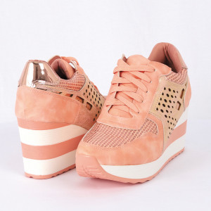 Pantofi Sport Pamela Cod 452 - Pantofi sport din piele ecologică întoarsă cu platformă
Model cu paiete
Foarte comfortabili - Deppo.ro