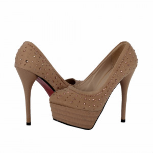 Pantofi cu toc cod 550610 Apricot - Pantofi cu toc și platformă foarte înalte pentru dame care vă pot completa o ținută fresh în acest sezon. Incalțî-te cu această pereche de pantofi la modă și asorteaz-o cu pantalonii sau fusta preferată pentru a creea o ținută deosebită. - Deppo.ro