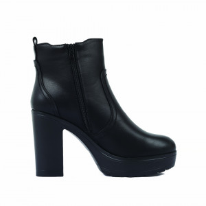 Botine cod A89606 Negre - Botine din piele ecologică cu toc înalt - Deppo.ro