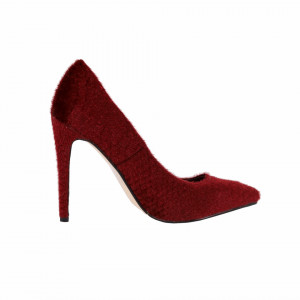 Pantofi cu toc cod MG12165A Roși - Pantofi din piele ecologică, cu vârf ascuţit şi toc subţire, foarte confortabili cu un calapod comod - Deppo.ro