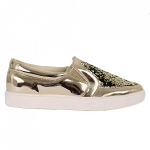 Pantofi Sport pentru dame cod RW705 Gold - Pantofi sport din piele ecologică pentru dame
Model cu paiete - Deppo.ro