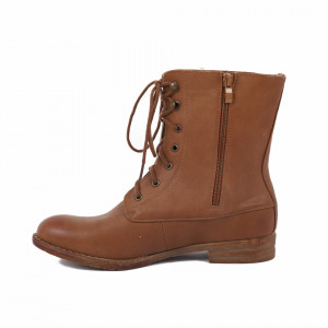 Ghete pentru dame cod A89156 Camel - Ghete din piele ecologică cu un model deosebit - Deppo.ro