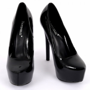 Pantofi cu toc cod EK0001 Negri - Pantofi cu toc și platformă foarte înalte pentru dame care vă pot completa o ținută fresh în acest sezon. Incalțî-te cu această pereche de pantofi la modă și asorteaz-o cu pantalonii sau fusta preferată pentru a creea o ținută deosebită. - Deppo.ro