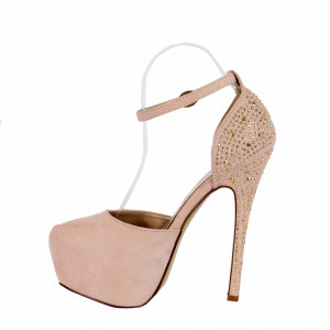 Pantofi cu toc cod KL507 Bej - Pantofi cu toc și platformă foarte înalte pentru dame care vă pot completa o ținută fresh în acest sezon. Incalțî-te cu această pereche de pantofi la modă și asorteaz-o cu pantalonii sau fusta preferată pentru a creea o ținută deosebită. - Deppo.ro