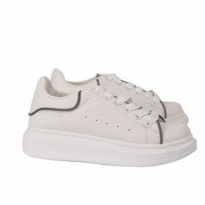 Pantofi Sport pentru dame albi cod N442 - Pantofi sport foarte comozi, ideali pentru ieșiri si practicarea exercitiilor în aer liber - Deppo.ro