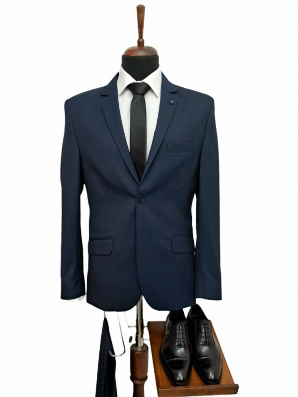 Costum Barbati Slim Bleumarin