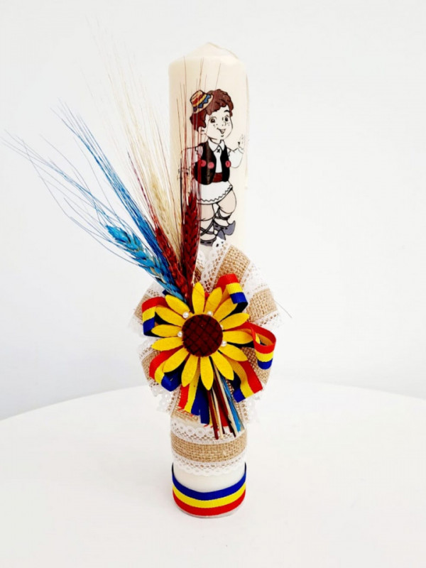 Lumanare Traditionala Botez Baieti
