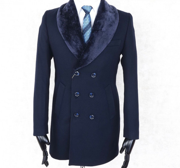 Palton Bleumarin Elegant