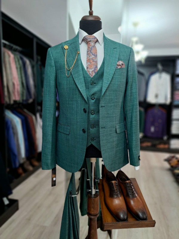 Costum Barbati Slim Fit Cu Vesta