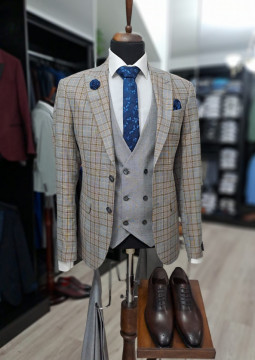 Costum Barbati Slim Fit Cu Vesta