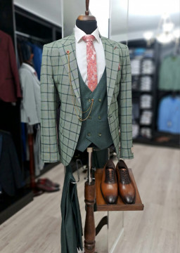 Costum Barbati Slim Fit Verde