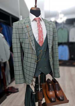 Costum Barbati Slim Fit Verde