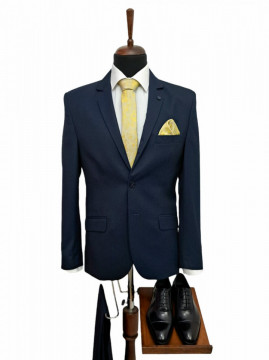 Costum Barbati Slim Bleumarin