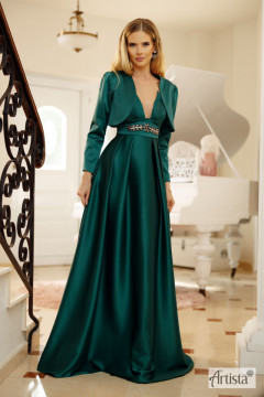 Rochie Artista Verde Cu Bolero