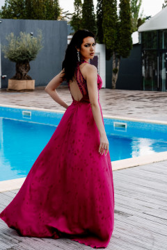 Rochie BBY Lunga Eleganta Ciclame