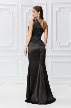 Rochie BBY Lunga Eleganta Neagra Din Tafta