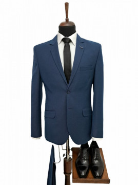 Costum Barbati Slim Albastru