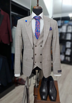 Costum Barbati Slim Fit Cu Vesta