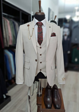 Costum Barbati Slim Fit Cu Vesta