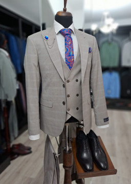 Costum Barbati Slim Fit Cu Vesta