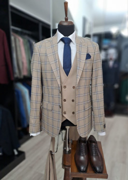 Costum Barbati Slim Fit Cu Vesta