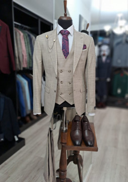 Costum Barbati Slim Fit Cu Vesta