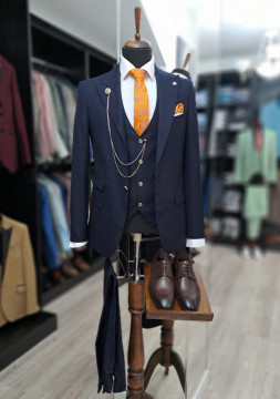 Costum Barbati Slim Fit Cu Vesta