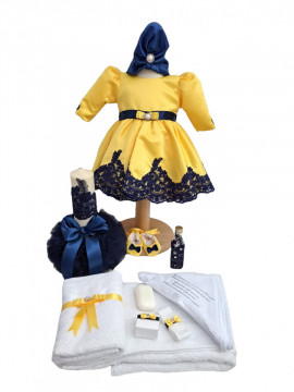 Set Botez Fetita. Rochie, Trusou si Lumanare
