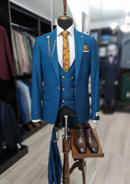 Costum Barbati Slim Fit Cu Vesta