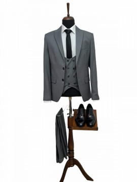 Costum Barbati Skinny Fit Gri