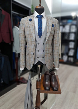 Costum Barbati Slim Fit Cu Vesta