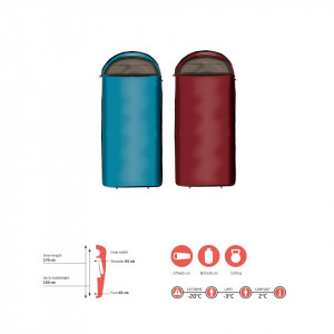 Sac De Dormit Utah 150 Kids Red Dahlia Blanket Limit - 20° Grand Canyon